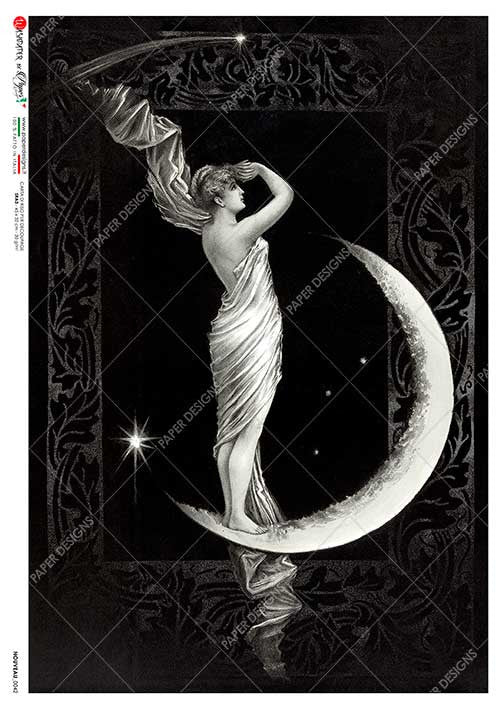Paper Designs Rice Paper Girl on Moon Nouveau 0042