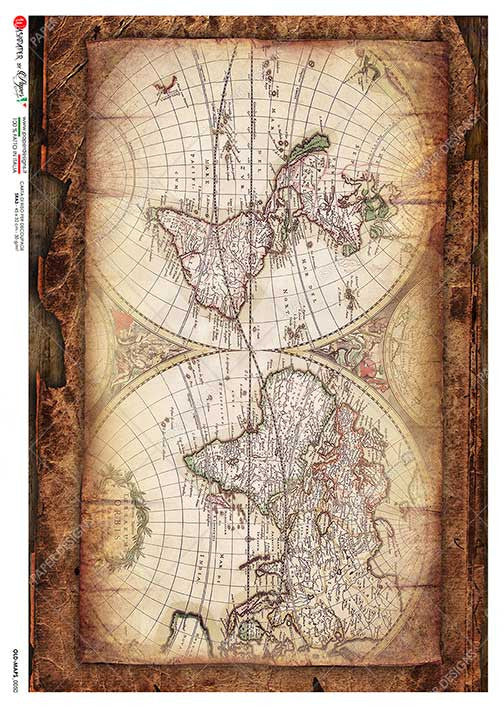 Paper Designs Old Map Enlarged
