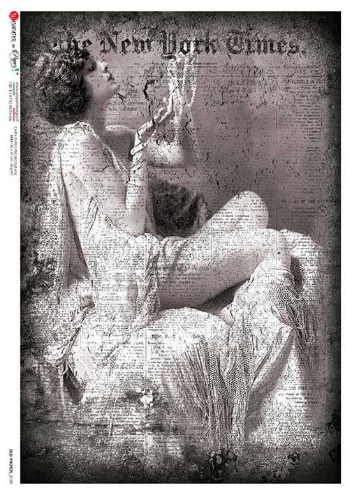 Paper Designs Rice Paper Vintage Beauty  PD OLD PHOTOS 0109