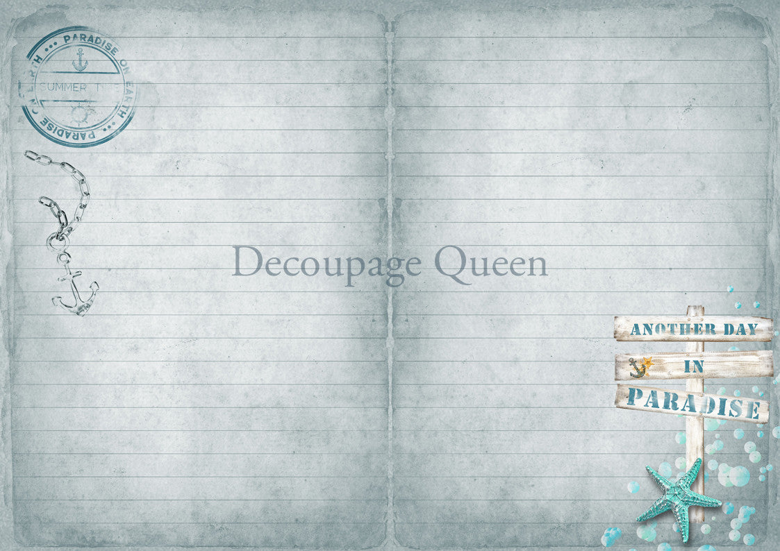 Decoupage Queen Seaside Greetings Journal Pack