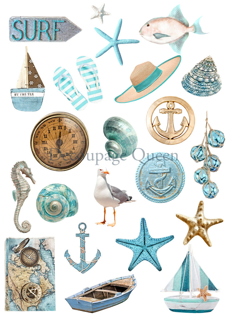 Decoupage Queen Seaside Greetings Journal Pack