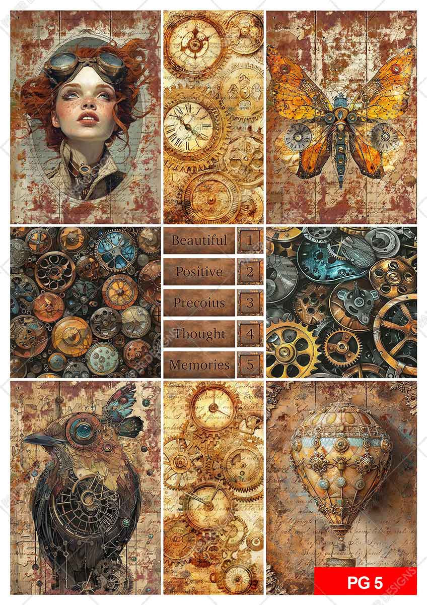 Paper Designs Steamunk Age Collection Junk Journal Kit