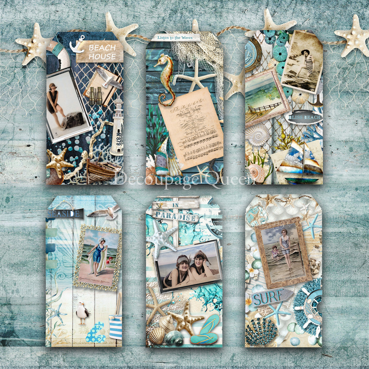 Decoupage Queen Seaside Greetings Scrapbook Set