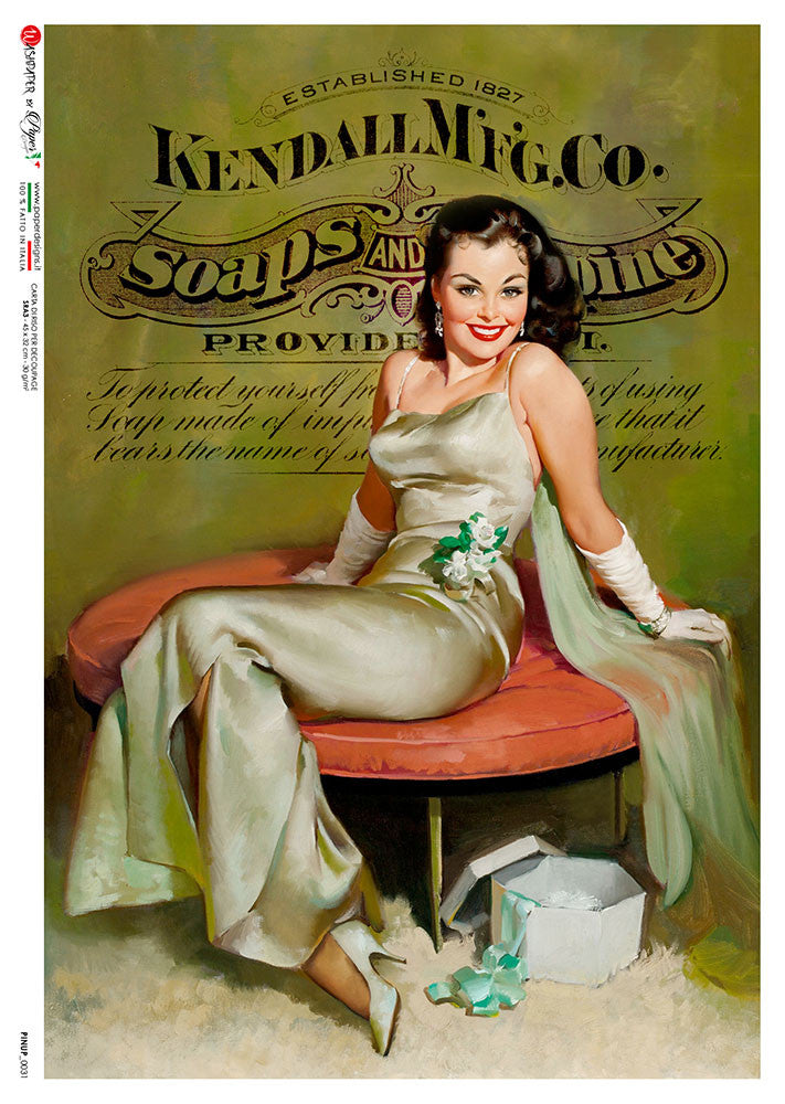 Paper Designs Lady in Silk Gown PINUP 0031