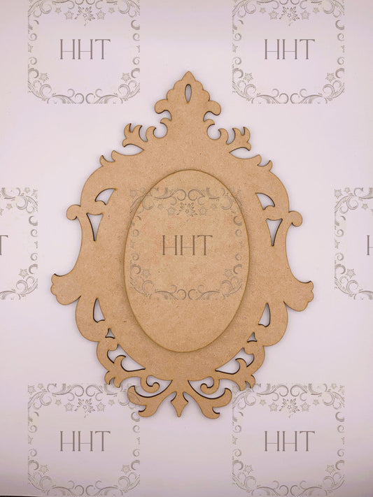 MDF Plaque with 2 circle Overlays, 3 Pieces