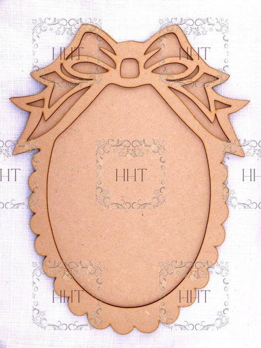 HHT MDF Plaque with Overlay Bow Frame