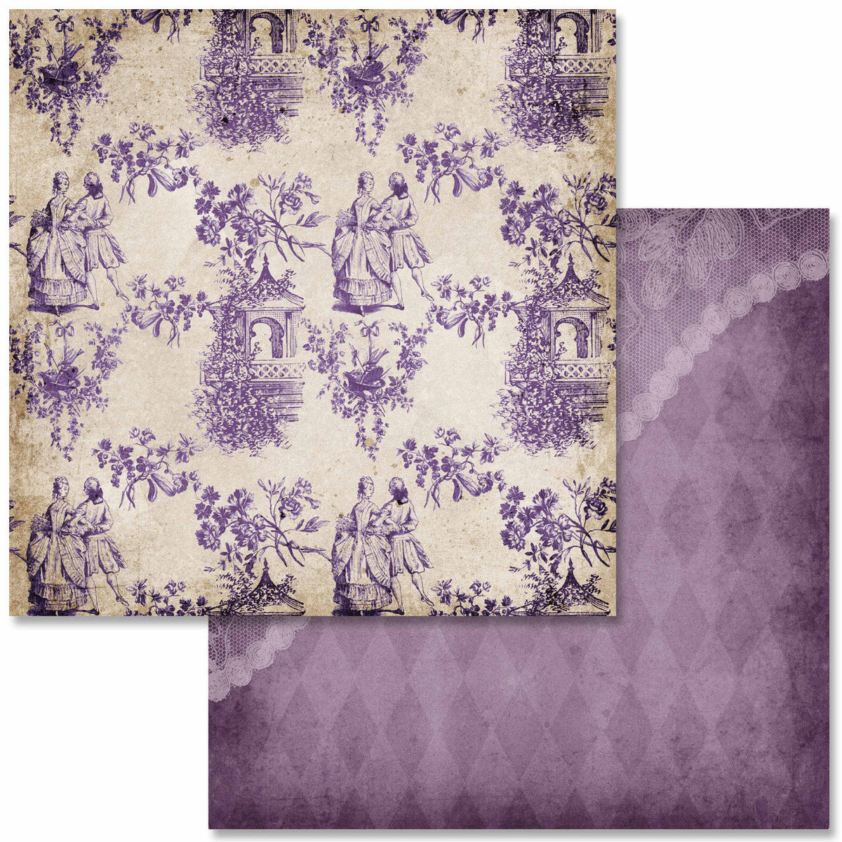 Vintage Lavender Scrapbook Set
