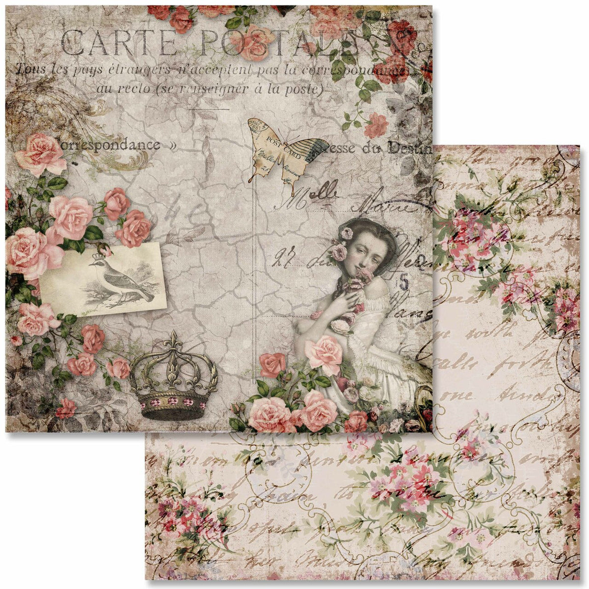 Antique Roses Scrapbook Set