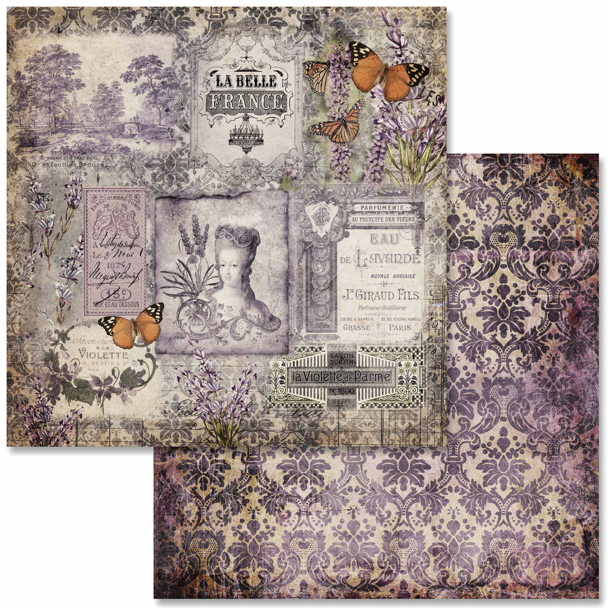Vintage Lavender Scrapbook Set