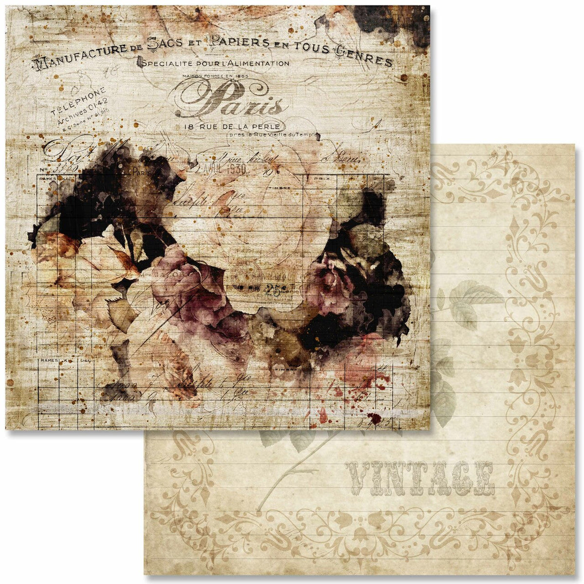 Antique Roses Scrapbook Set