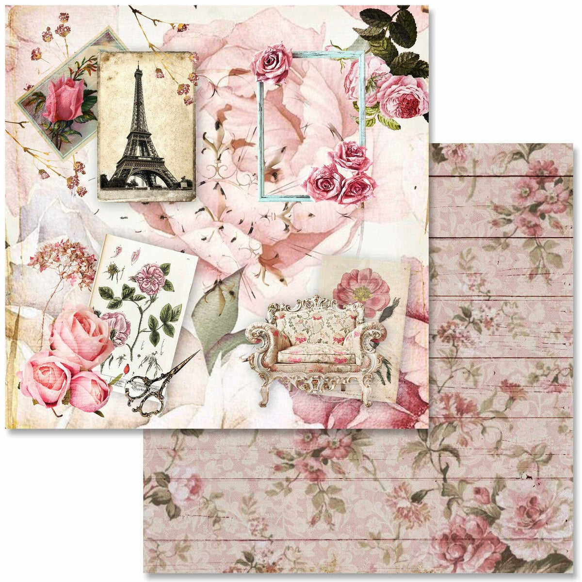 Antique Roses Scrapbook Set
