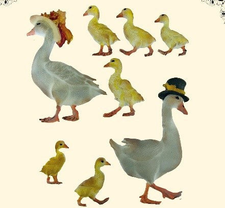 3 pack LaBlanche Family of Geese silicone mould with adult geese and goslings