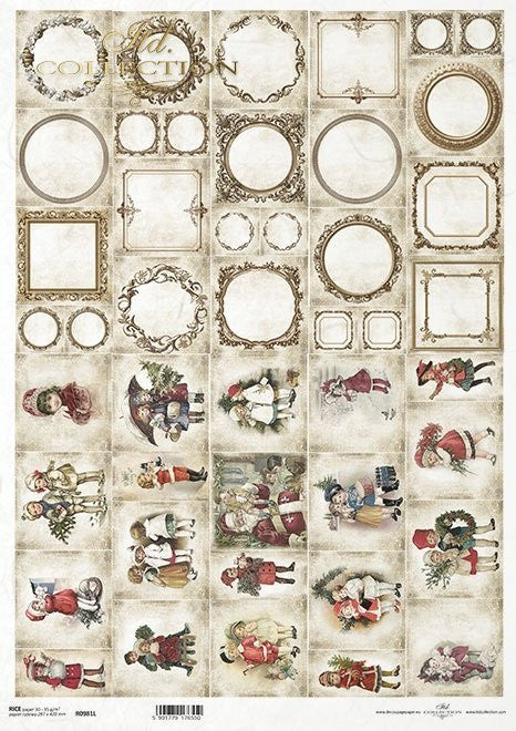 ITD Collection Vintage Christmas Advent Frames