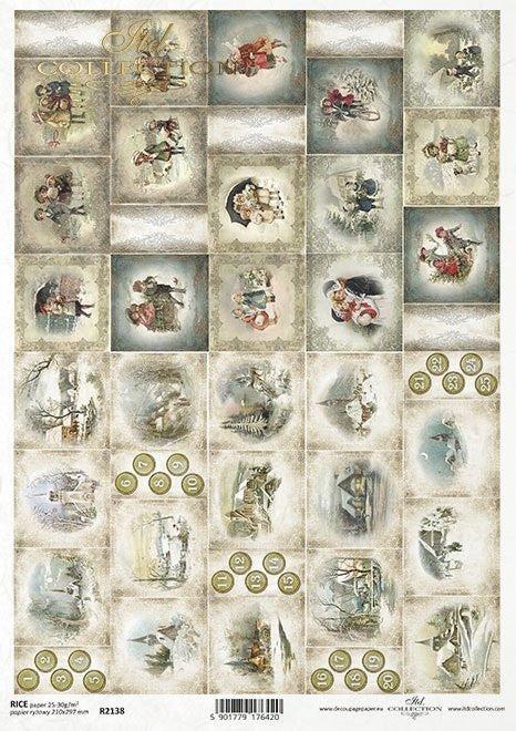 ITD Collection Small Advent Vintage Images