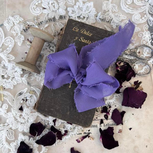Silk Chiffon Ribbon Violet