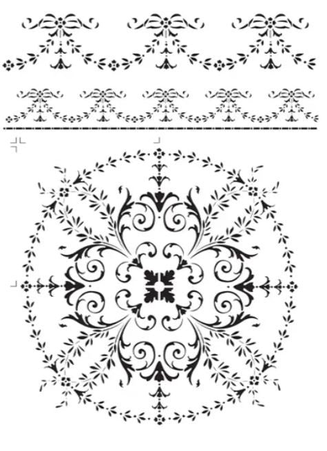 Calambour Stencil Mandala Size A3
