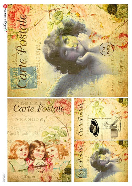 Paper Designs Daydreaming Angel Carte Postal Rice Paper