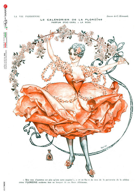 Paper Designs Can Can Girl Scene 0109