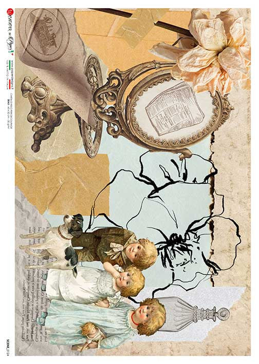 Paper Designs Children Ephemera Collage