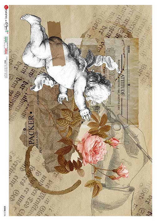 Paper Designs Cherub Ephemera Collage