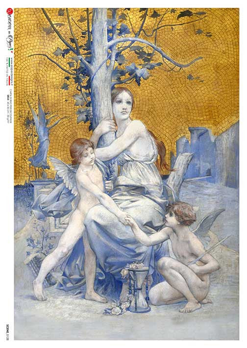 Paper Designs Rice Paper Merson Allegory of Time PD SCENES 0128