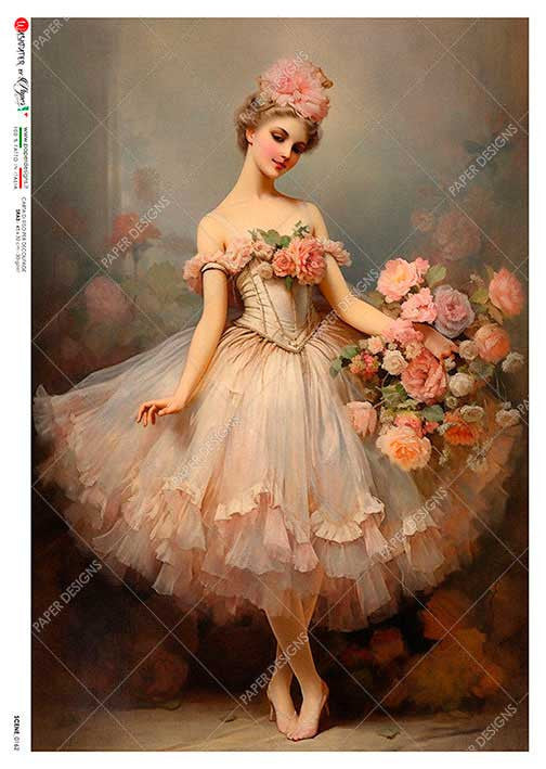 Paper Designs Victorian Shabby Chic Ballerina Rice Paper