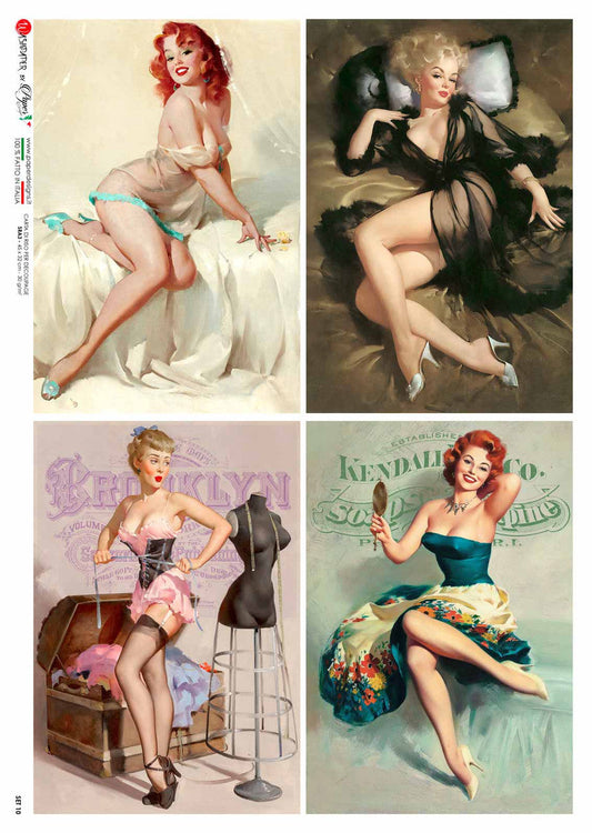 Paper Designs Pinup I Four Pack Rice Paper