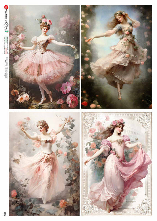 Paper Designs Ballerina Four Pack 1 Set Rice Paper