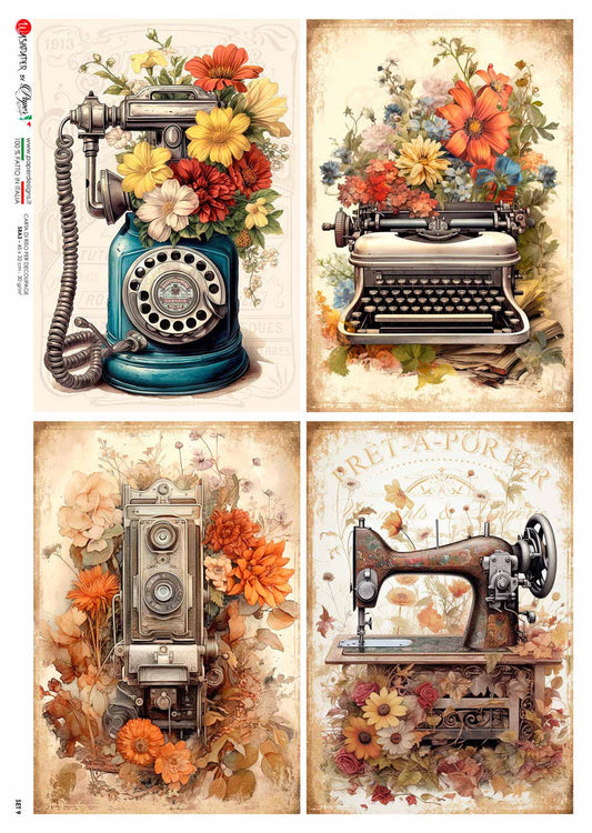 Paper Designs Old Object Four Pack Rice Paper