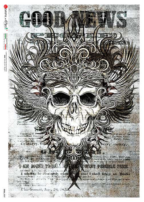 Paper Designs Skull with Headpiece