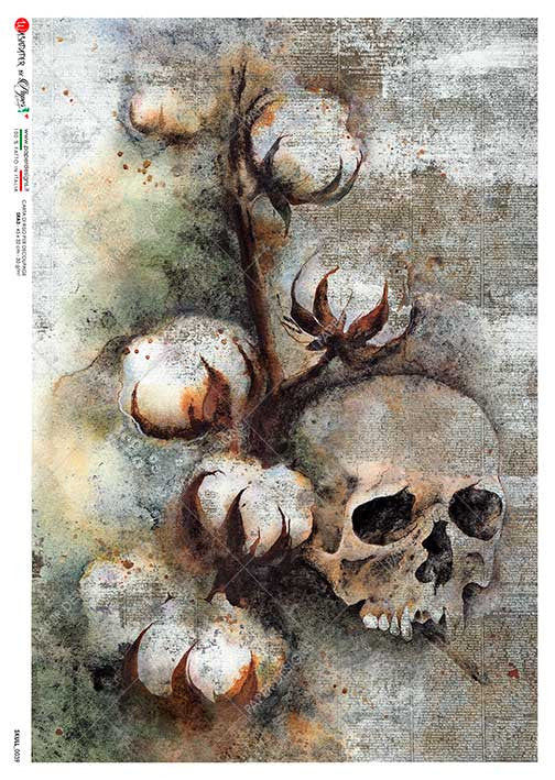 Paper Designs Skull and Cotton Stem