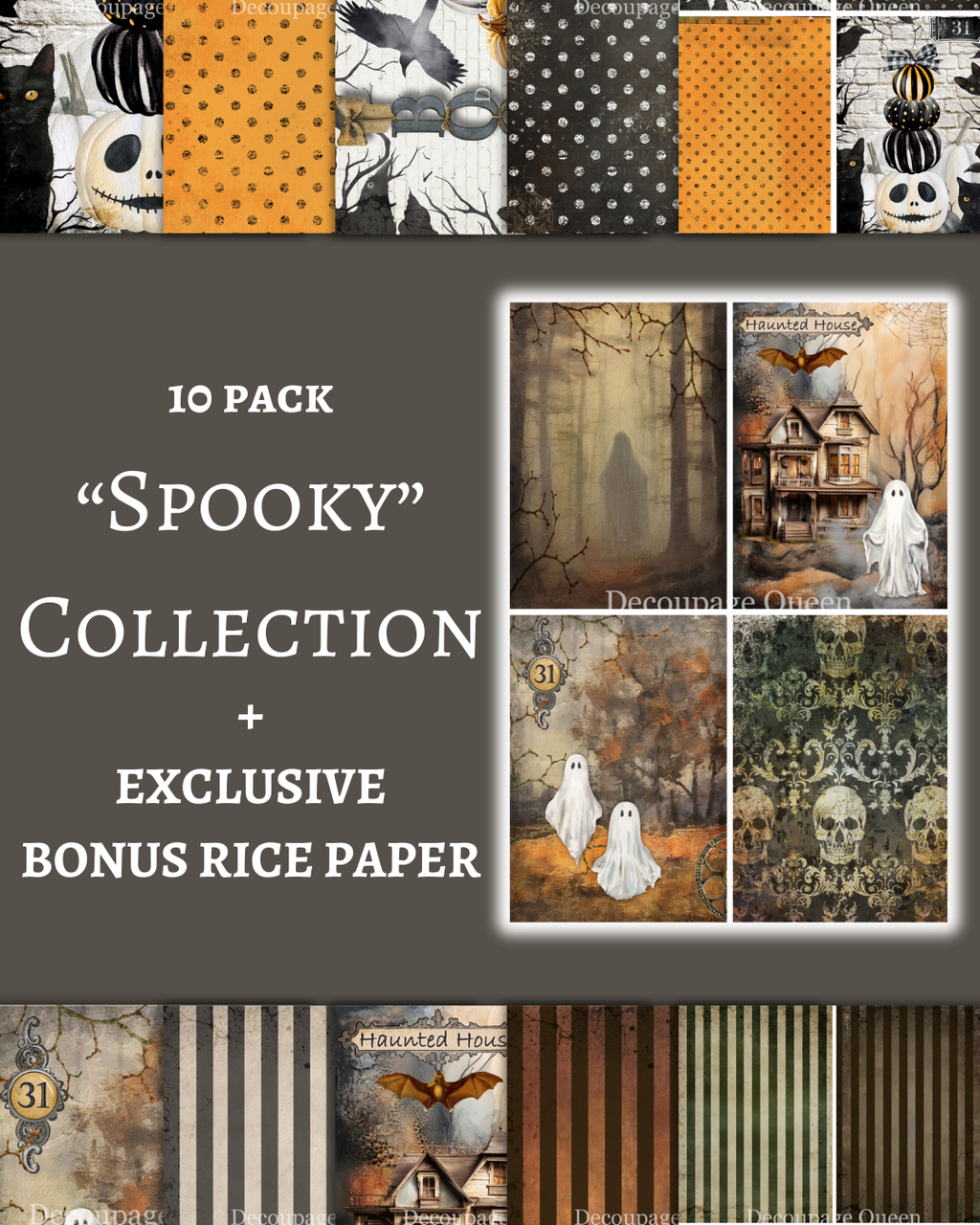 Decoupage Queen Fall 2025 Spooky, 10 Pack (With Bonus Paper)