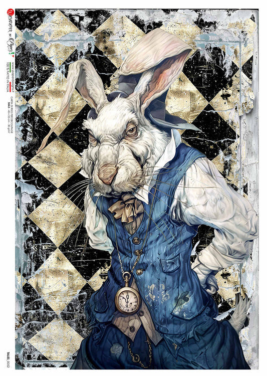 Paper Designs Dark Rabbit Rice Paper