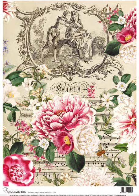 Calambour The Flirtation Floral Symphony A3 Rice Paper