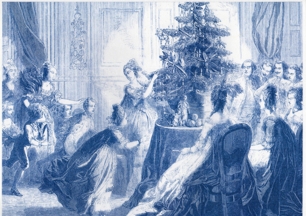 Calambour Blue Christmas Family Gathering A3 Rice Paper