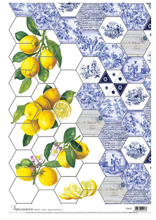 Calambour Blue Tiles and Lemons