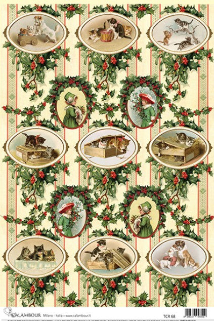 Calambour Kittens Holly and Stripes Rice Paper A3 Plus
