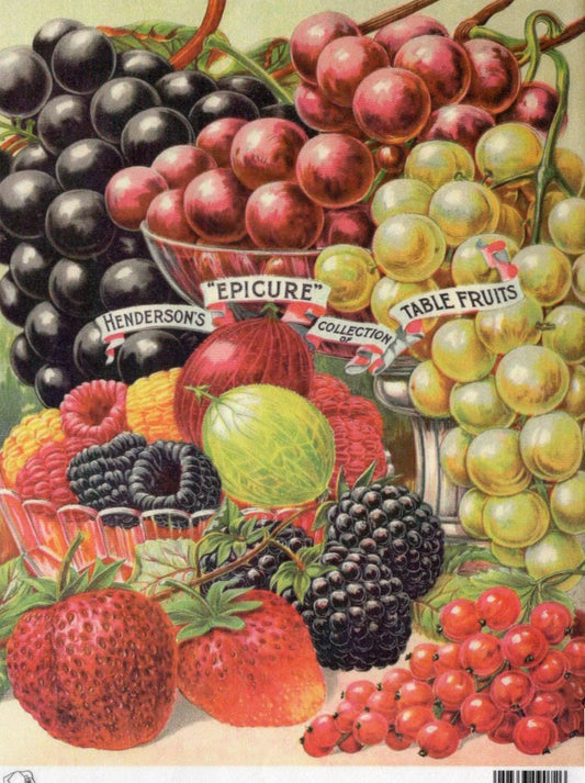 Calambour Henderson Table Fruits Epicure Grapes A4 Rice Paper