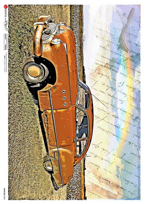 Paper Designs Orange Buick