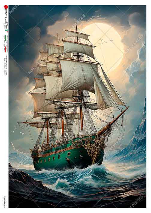 Paper Designs We Sail at Sunset A4 Rice Paper