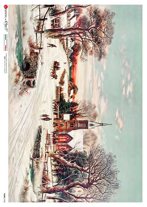 Paper Designs Winter Village with Church