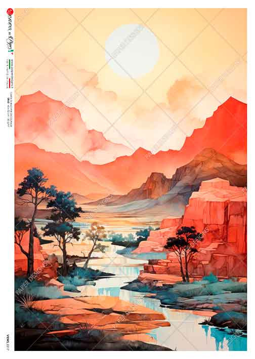 Paper Designs Sunset I