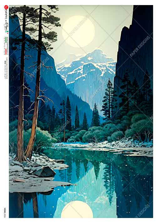 Paper Designs Night Mountain View II