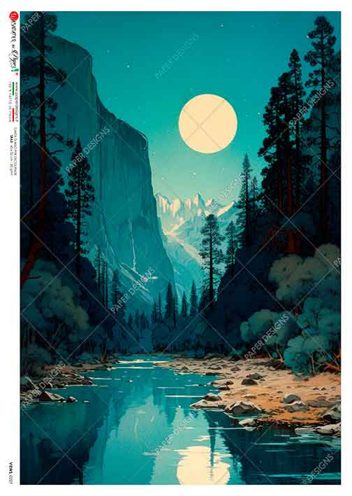 Paper Designs Night Mountain View III