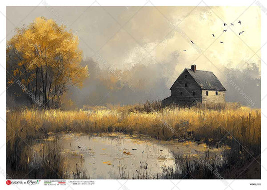 Paper Designs Cabin by the Lake Rice Paper