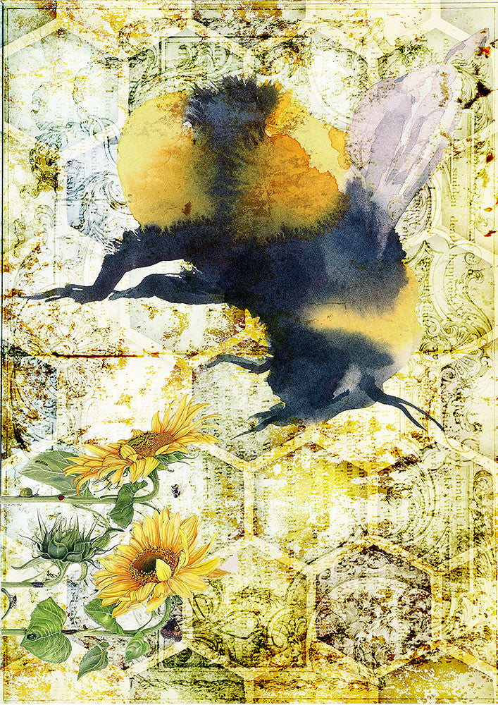 Paper Designs Bumblebee with Sunflowers