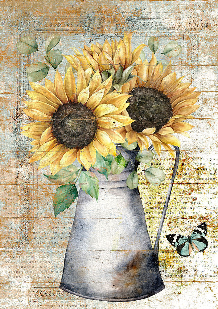 Paper Designs Country Sunflower Vase
