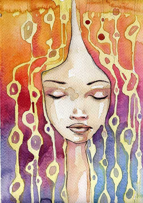 Paper Designs Watercolor Portrait