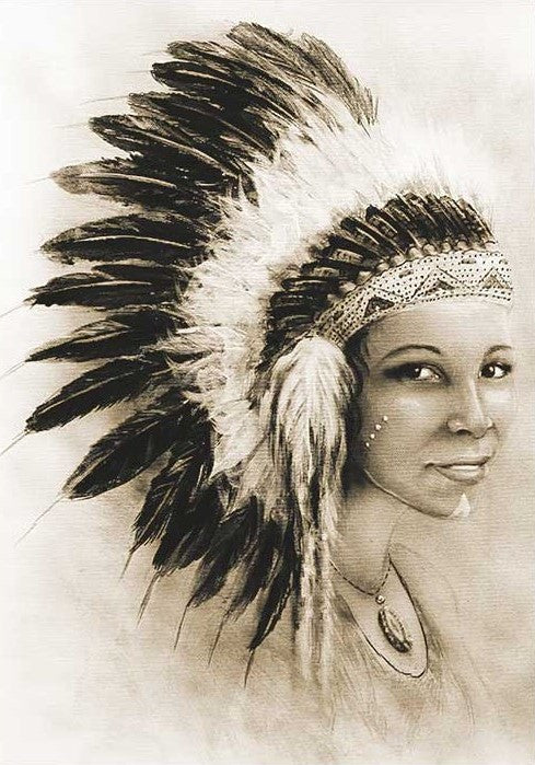 Paper Designs Native American Woman