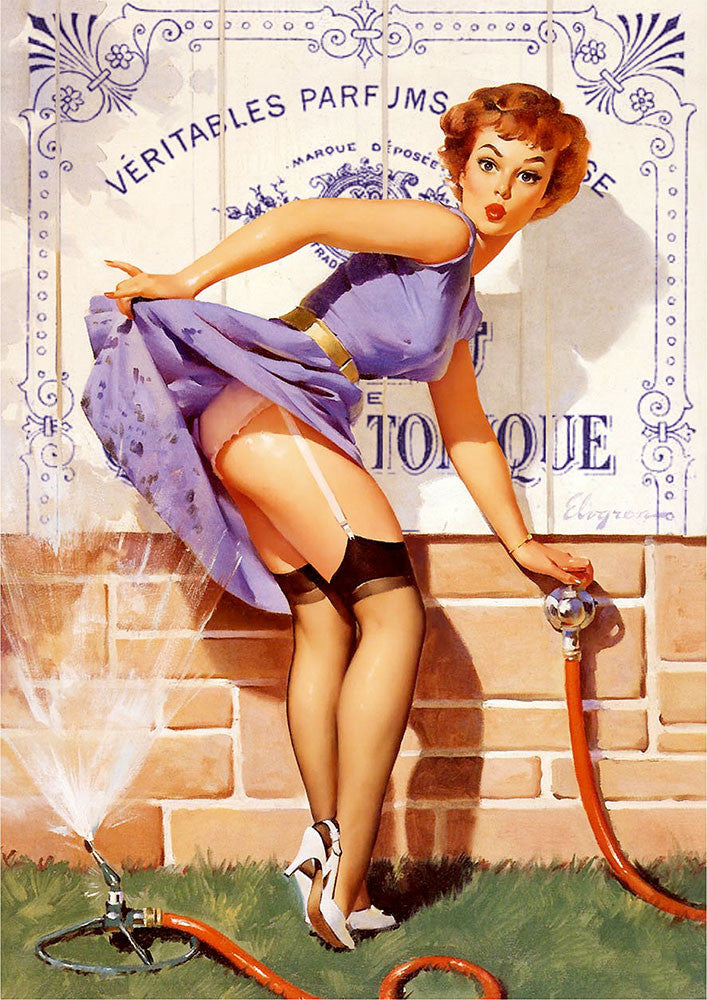 Purple Dress Pinup